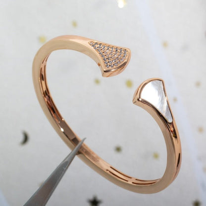 [⭐Glow]DREAM BRACELET OPEN PINK GOLD MOP DIAMOND