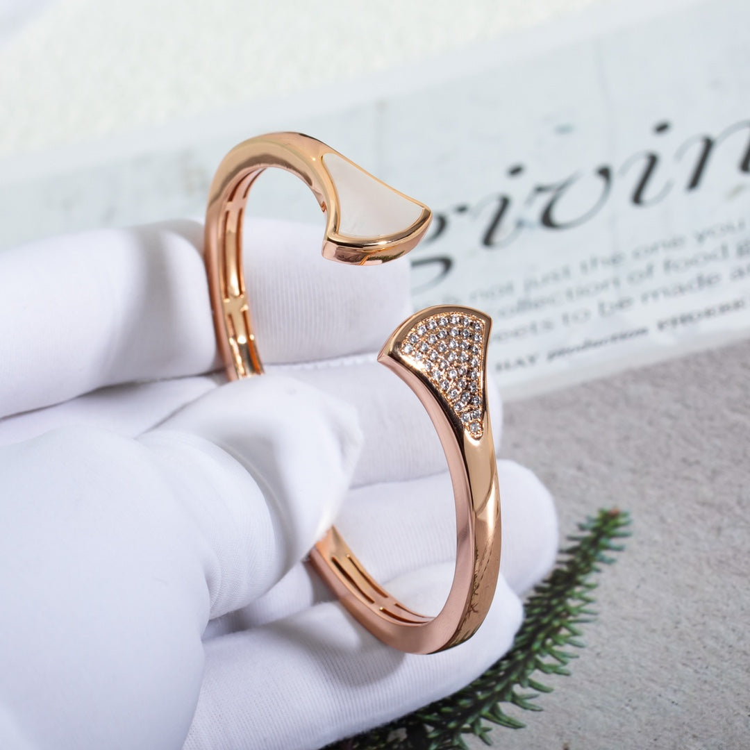[⭐Glow]DREAM BRACELET OPEN PINK GOLD MOP DIAMOND