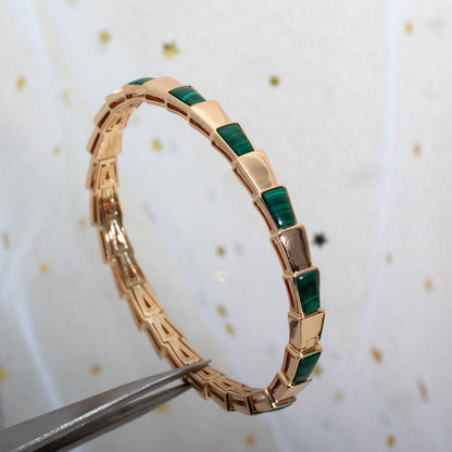 [⭐Glow]SERPENTI BRACELET PINK GOLD MALACHITE