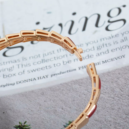 [⭐Glow]SERPENTI BRACELET PINK GOLD RUBELLITE