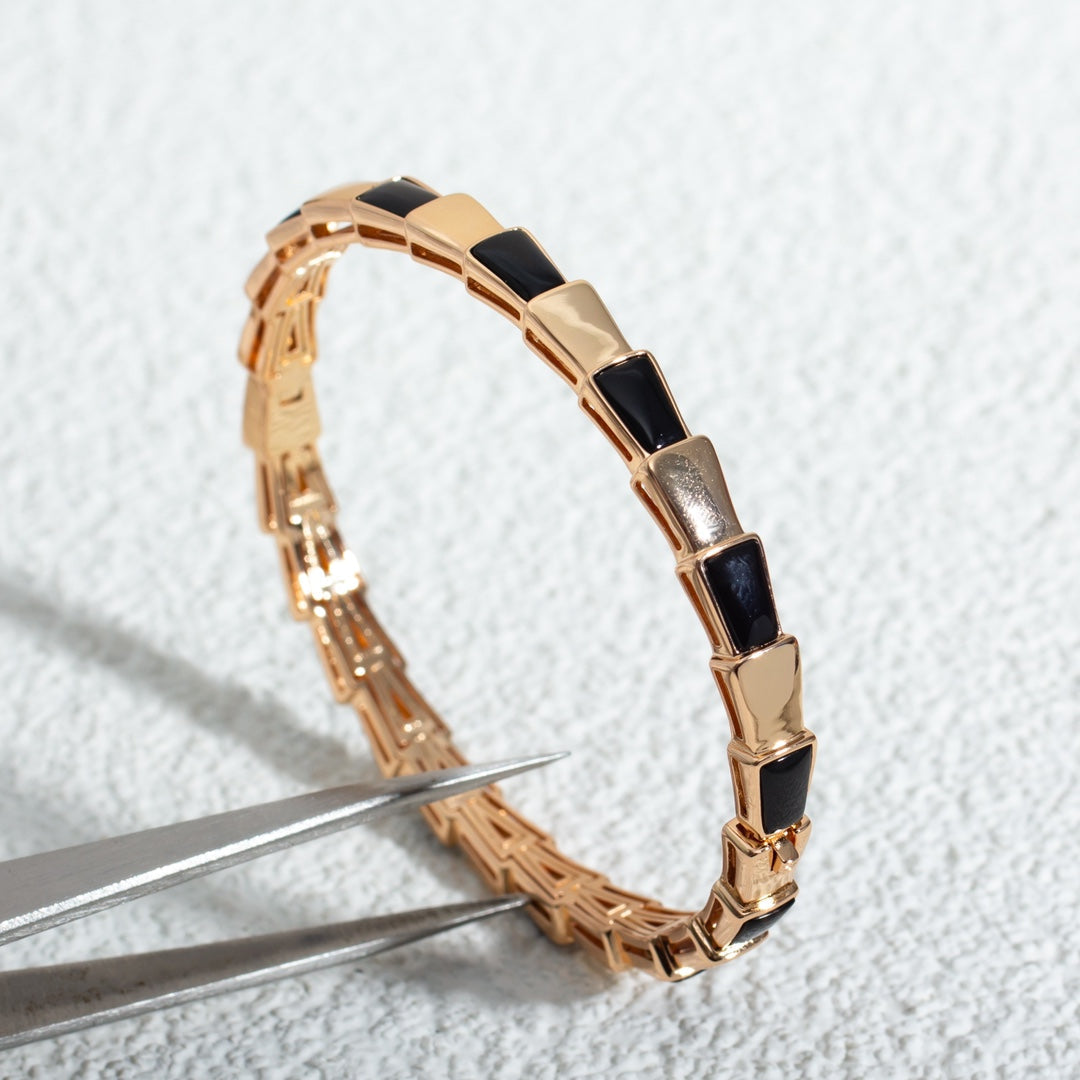 [⭐Glow]SERPENTI BRACELET PINK GOLD ONYX