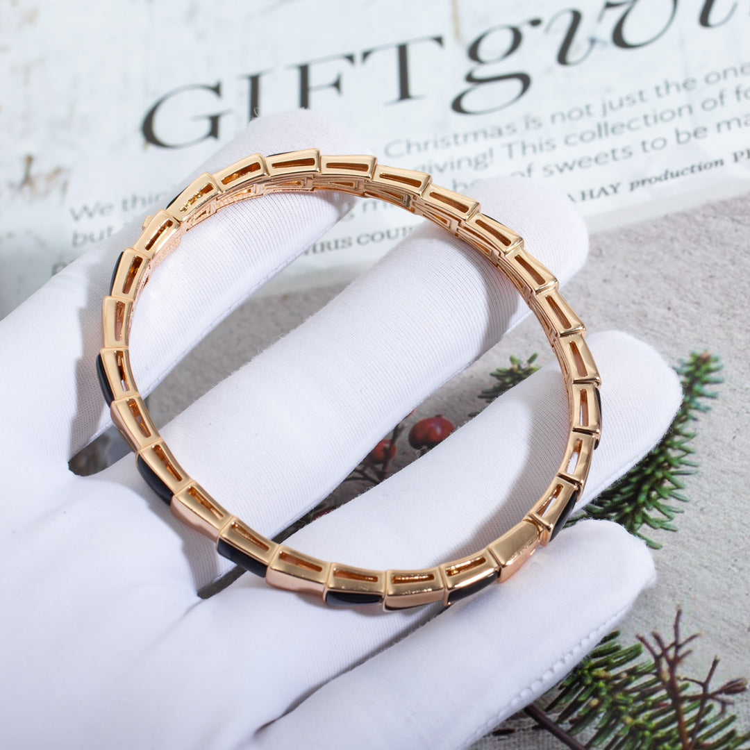 [⭐Glow]SERPENTI BRACELET PINK GOLD ONYX