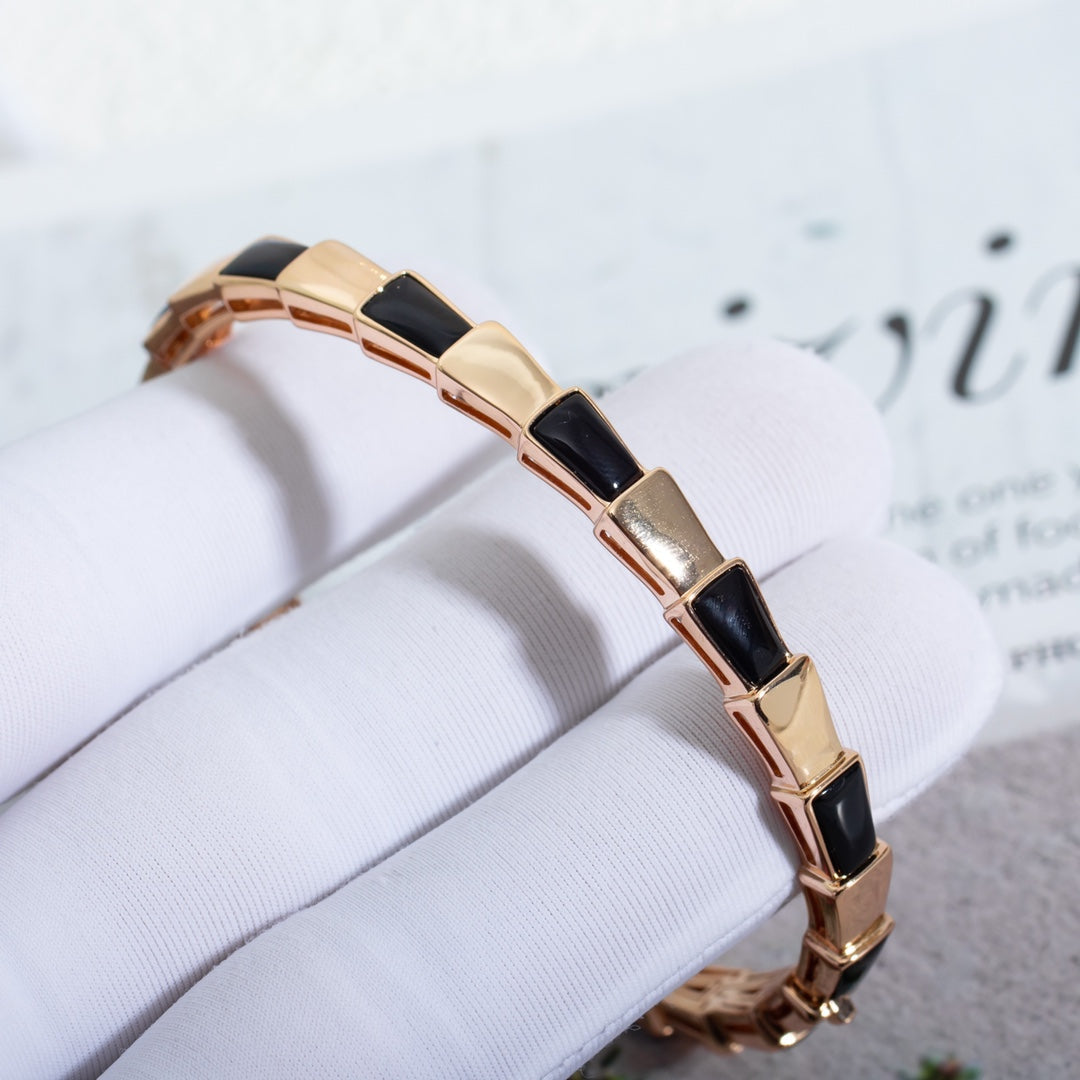 [⭐Glow]SERPENTI BRACELET PINK GOLD ONYX