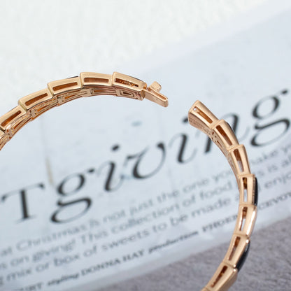 [⭐Glow]SERPENTI BRACELET PINK GOLD ONYX