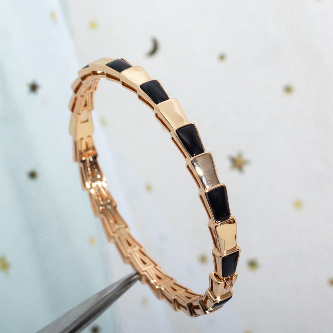 [⭐Glow]SERPENTI BRACELET PINK GOLD ONYX