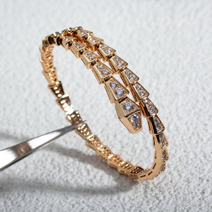 [⭐Glow]SERPENTI BRACELET 6.8MM PINK GOLD DIAMOND