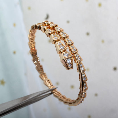 [⭐Glow]SERPENTI BRACELET 6.8MM PINK GOLD DIAMOND