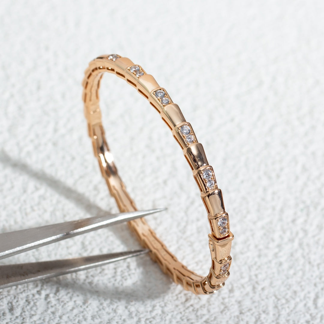 [⭐Glow]SERPENTI SMALL BRACELET PINK GOLD DIAMOND