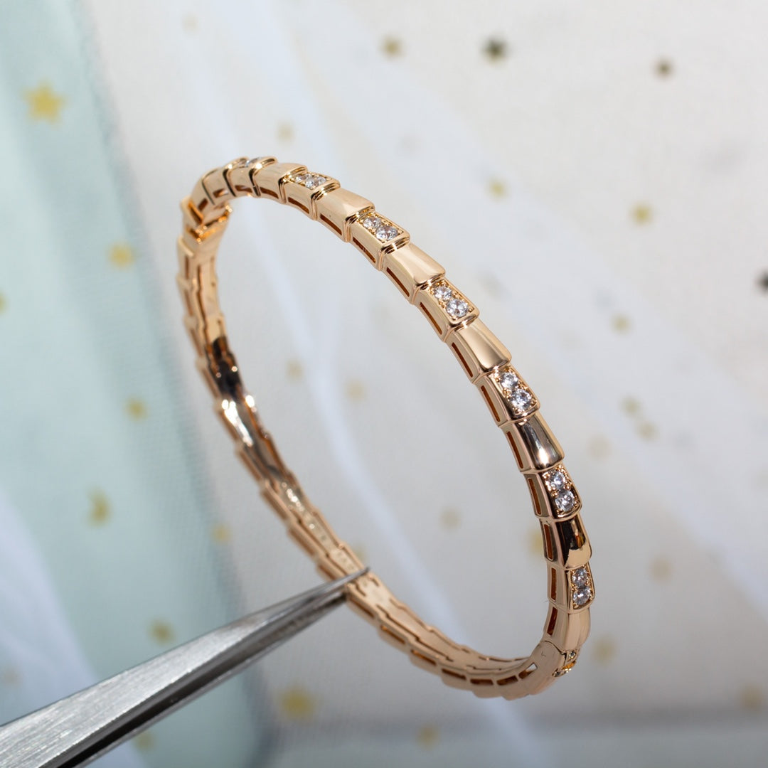 [⭐Glow]SERPENTI BRACELET PINK GOLD DIAMOND