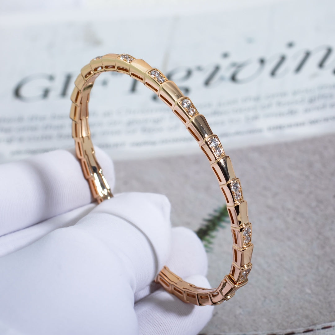 [⭐Glow]SERPENTI SMALL BRACELET PINK GOLD DIAMOND