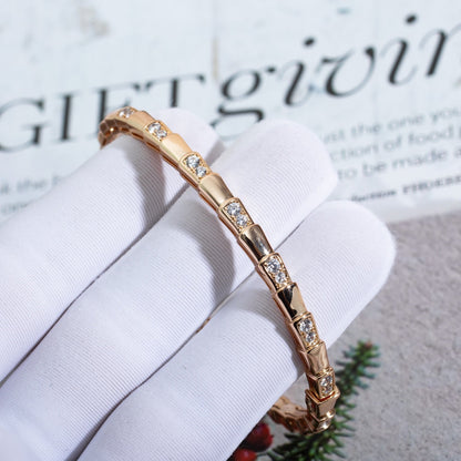 [⭐Glow]SERPENTI SMALL BRACELET PINK GOLD DIAMOND