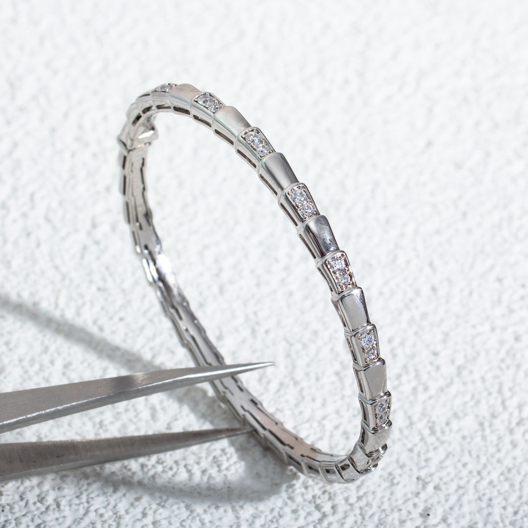 [⭐Glow]SERPENTI BRACELET SILVER DIAMOND