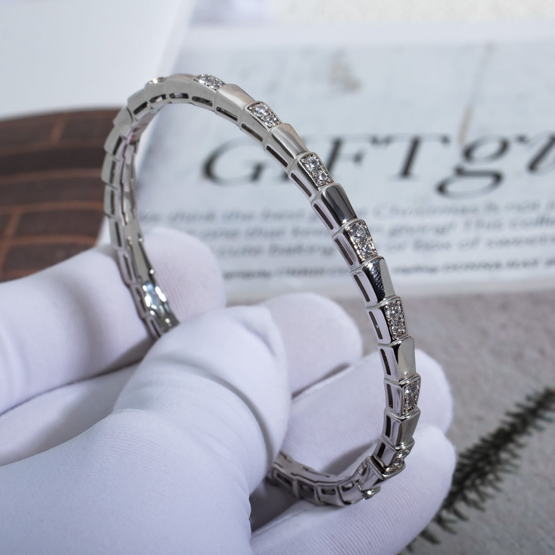 [⭐Glow]SERPENTI BRACELET SILVER DIAMOND