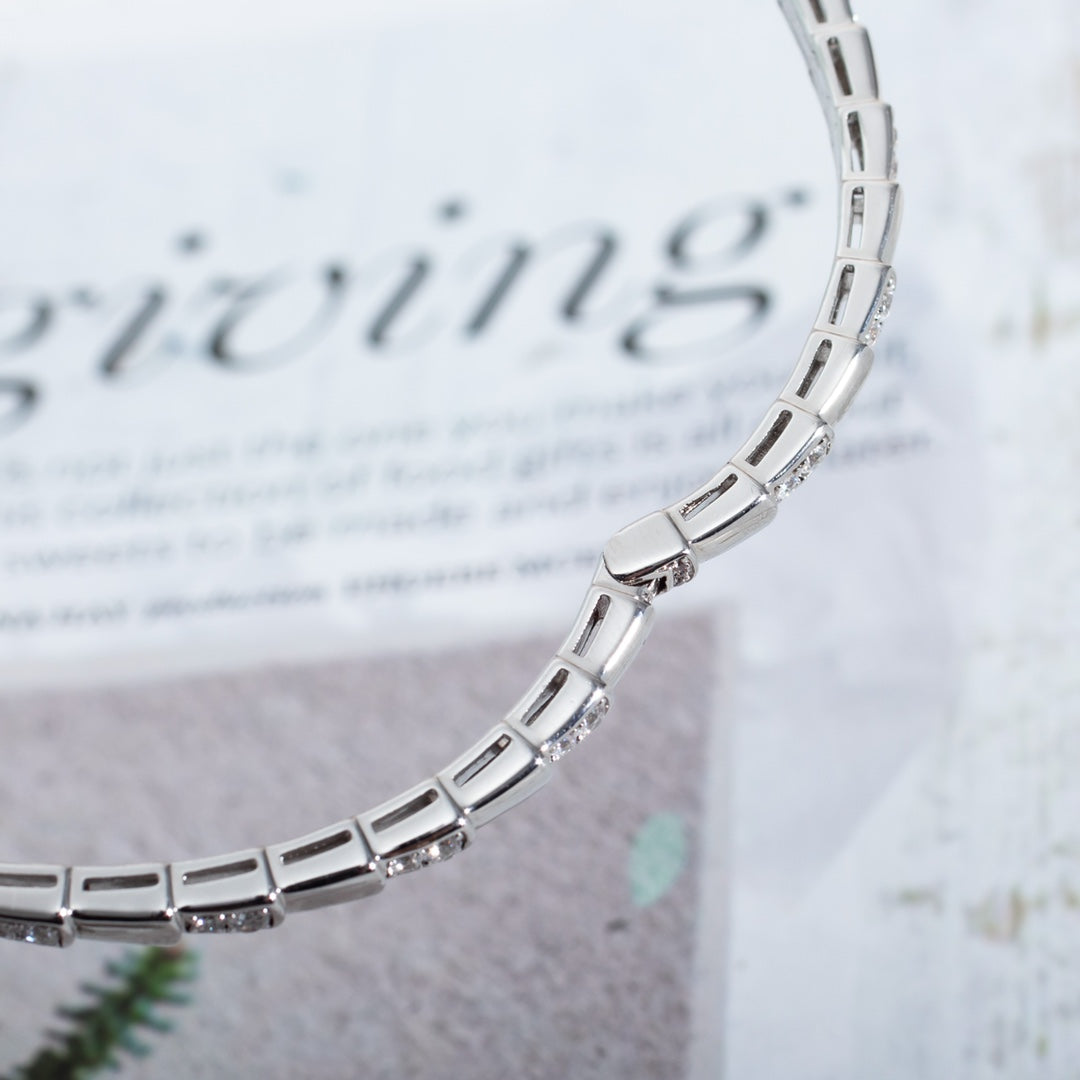 [⭐Glow]SERPENTI BRACELET SILVER DIAMOND