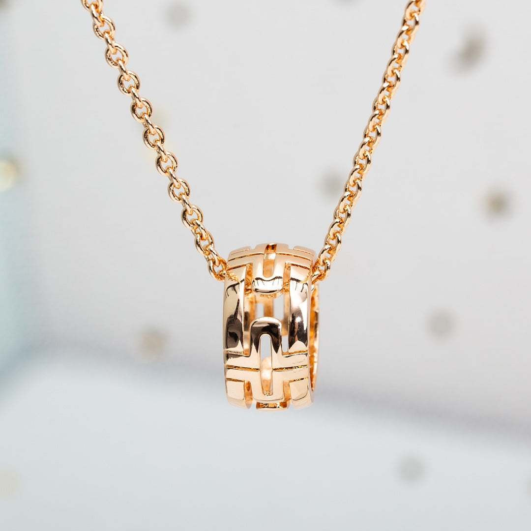 [⭐Glow]PARENTESI NECKLACE PINK GOLD