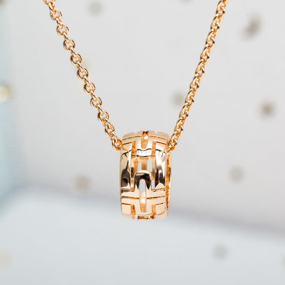 [⭐Glow]PARENTESI NECKLACE PINK GOLD