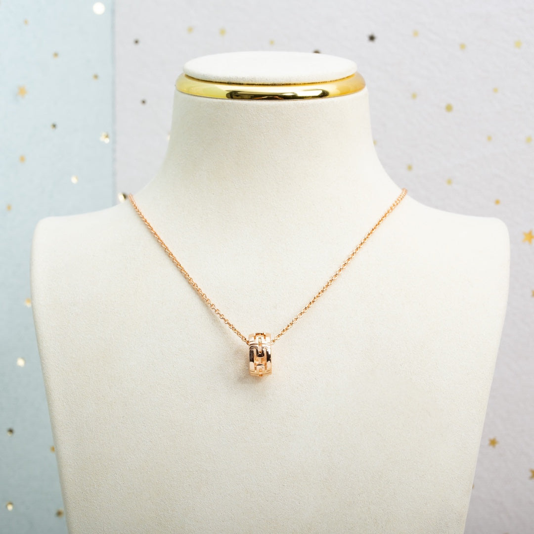 [⭐Glow]PARENTESI NECKLACE PINK GOLD