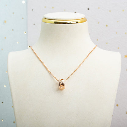 [⭐Glow]PARENTESI NECKLACE PINK GOLD