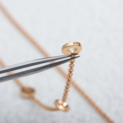 [⭐Glow]PARENTESI NECKLACE PINK GOLD