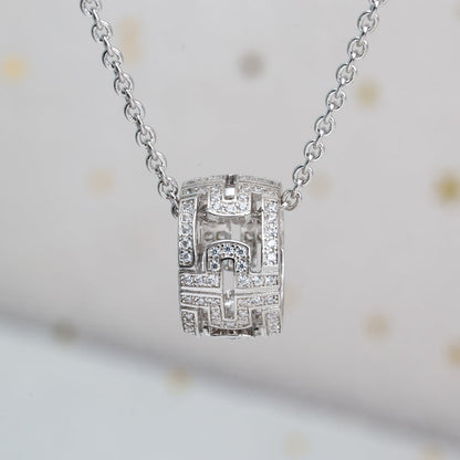 [⭐Glow]PARENTESI NECKLACE SILVER DIAMOND