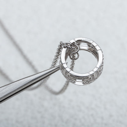 [⭐Glow]PARENTESI NECKLACE SILVER DIAMOND