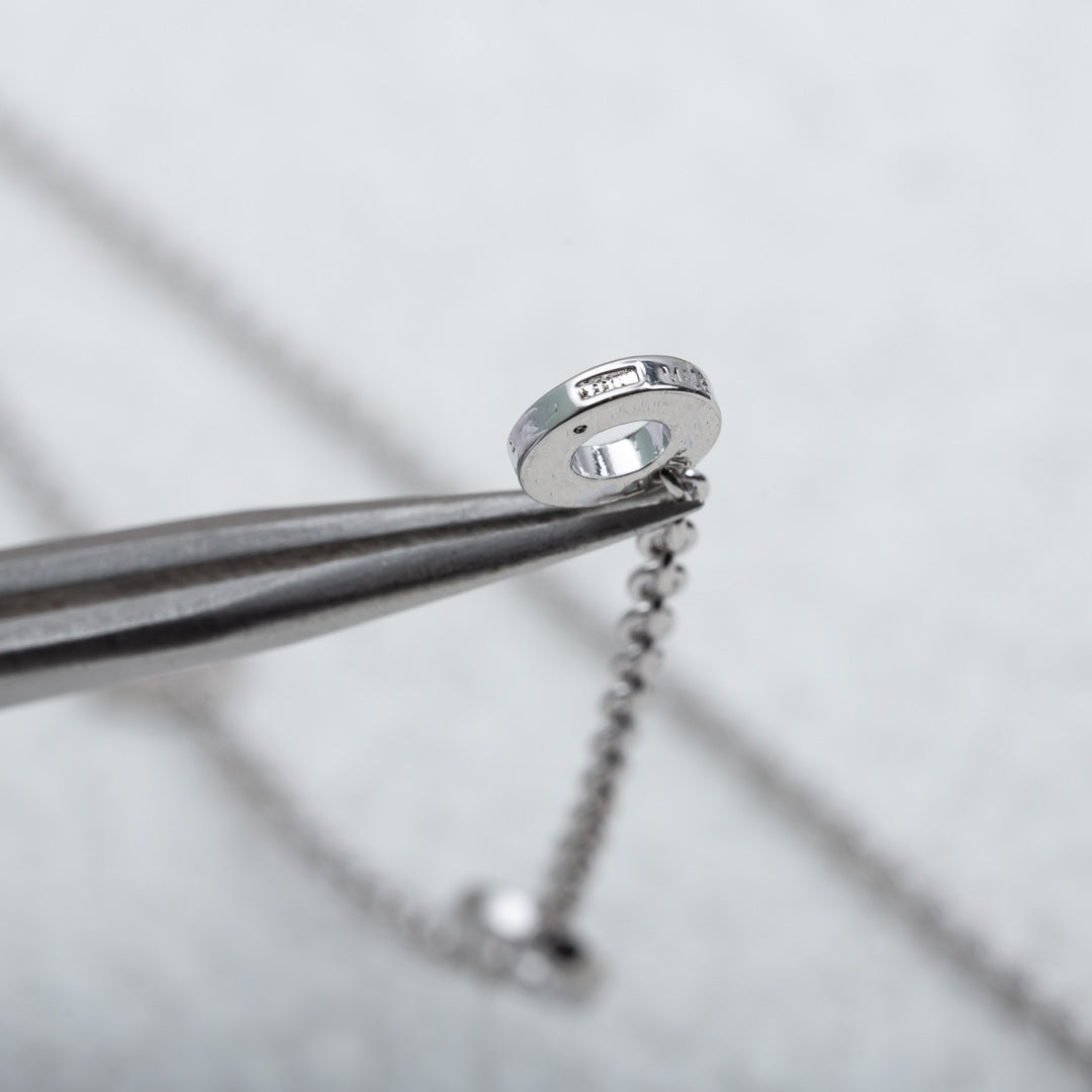 [⭐Glow]PARENTESI NECKLACE SILVER DIAMOND