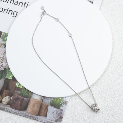 [⭐Glow]PARENTESI NECKLACE SILVER DIAMOND