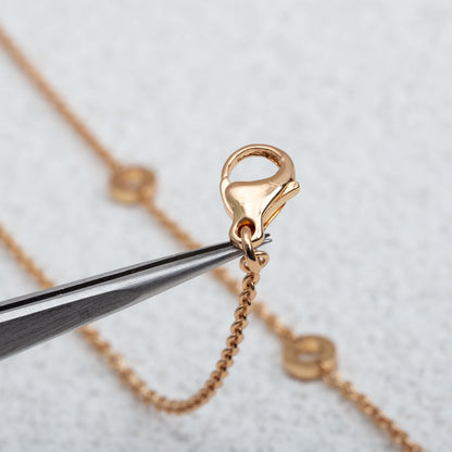 [⭐Glow]PARENTESI NECKLACE PINK GOLD DIAMOND