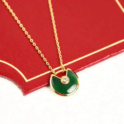 [⭐Glow]AMULETTE GOLD MALACHITE NECKLACE