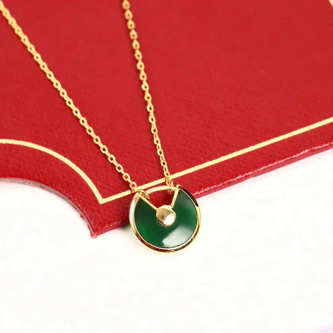 [⭐Glow]AMULETTE GOLD MALACHITE NECKLACE