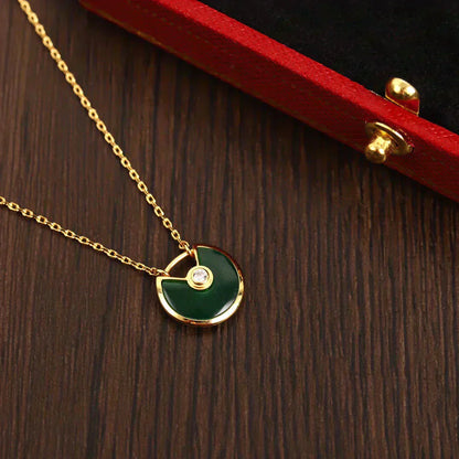 [⭐Glow]AMULETTE GOLD MALACHITE NECKLACE