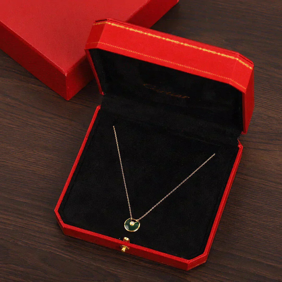 [⭐Glow]AMULETTE GOLD MALACHITE NECKLACE