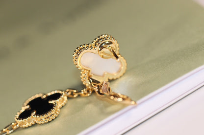 [⭐Glow]CLOVER EARRINGS GOLD ONYX MOP 3 MOTIF