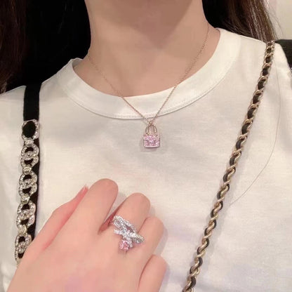 [⭐Glow]CONSTANCE PEDANT PURPLE DIAMOND NECKLACE
