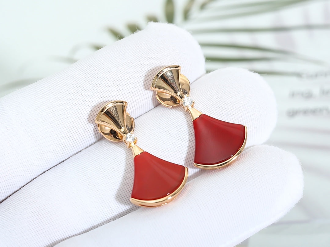[⭐Glow]DREAM Carnelian PINK GOLD EARRINGS