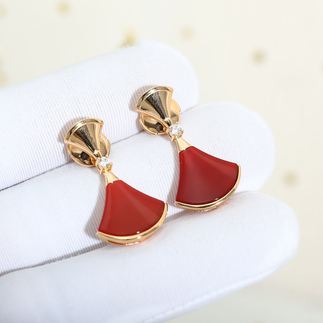 [⭐Glow]DREAM Carnelian PINK GOLD EARRINGS