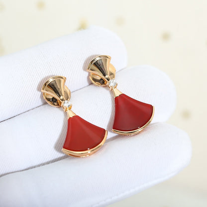 [⭐Glow]DREAM Carnelian PINK GOLD EARRINGS