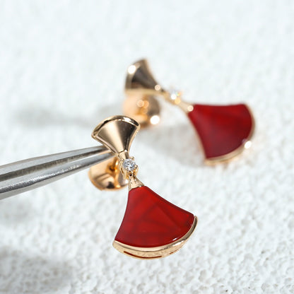 [⭐Glow]DREAM Carnelian PINK GOLD EARRINGS