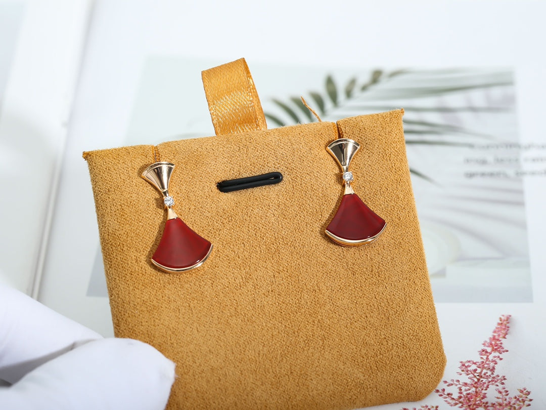 [⭐Glow]DREAM Carnelian PINK GOLD EARRINGS