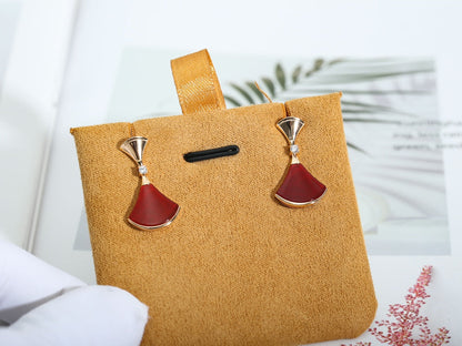 [⭐Glow]DREAM Carnelian PINK GOLD EARRINGS