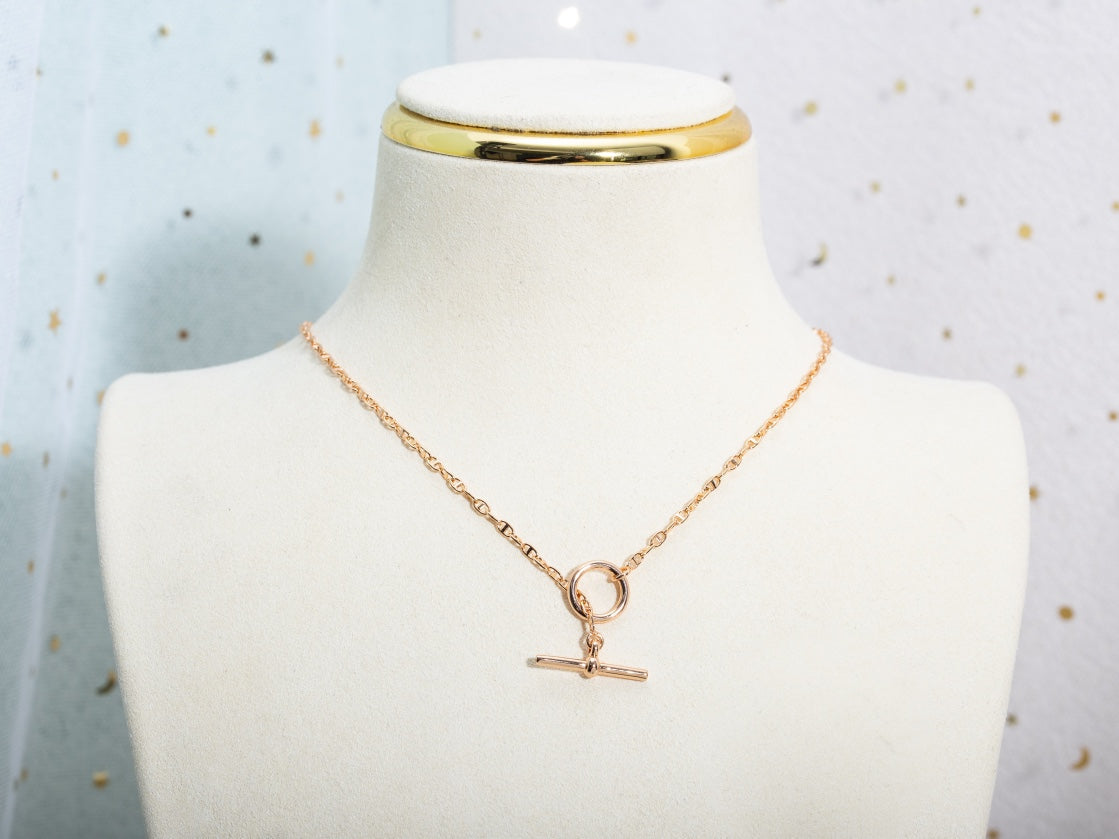 [⭐Glow]ECHAPPEE NECKLACE PINK GOLD