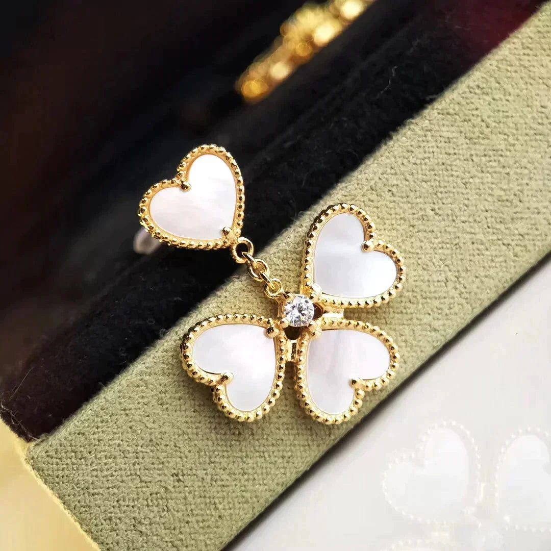 [⭐Glow]CLOVER SWEET WHITE MOP EARRINGS