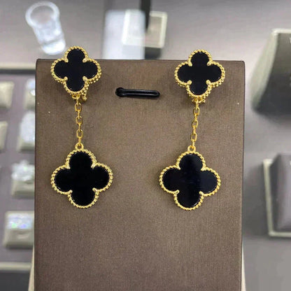 [⭐Glow]CLOVER 2 MOTIFS  EARRINGS (MULTIPLE CHOICESC
