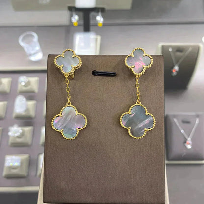 [⭐Glow]CLOVER 2 MOTIFS  EARRINGS (MULTIPLE CHOICESC