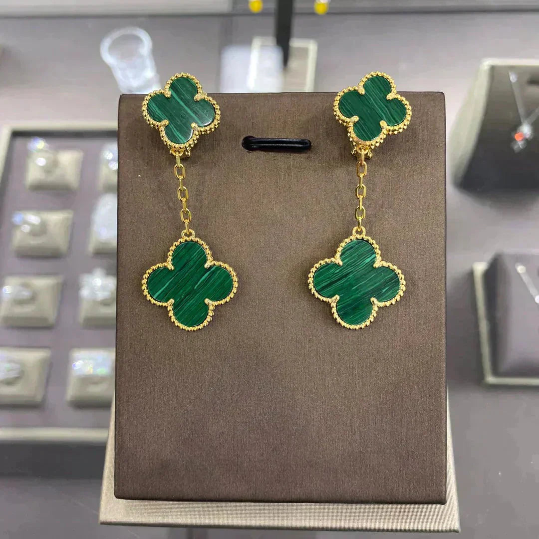 [⭐Glow]CLOVER 2 MOTIFS  EARRINGS (MULTIPLE CHOICESC