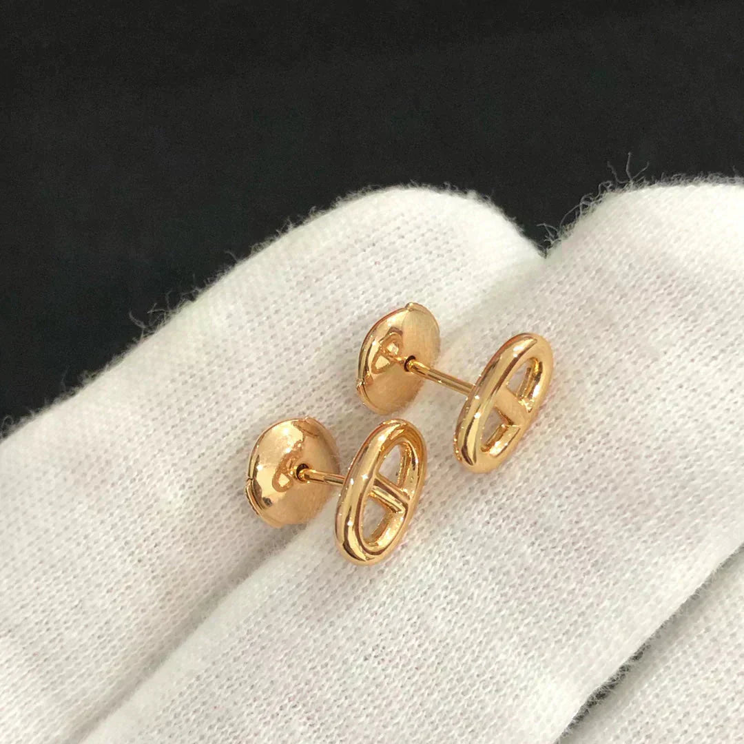 [⭐Glow]CHAINE SMALL EARRINGS GOLD AND SILVER