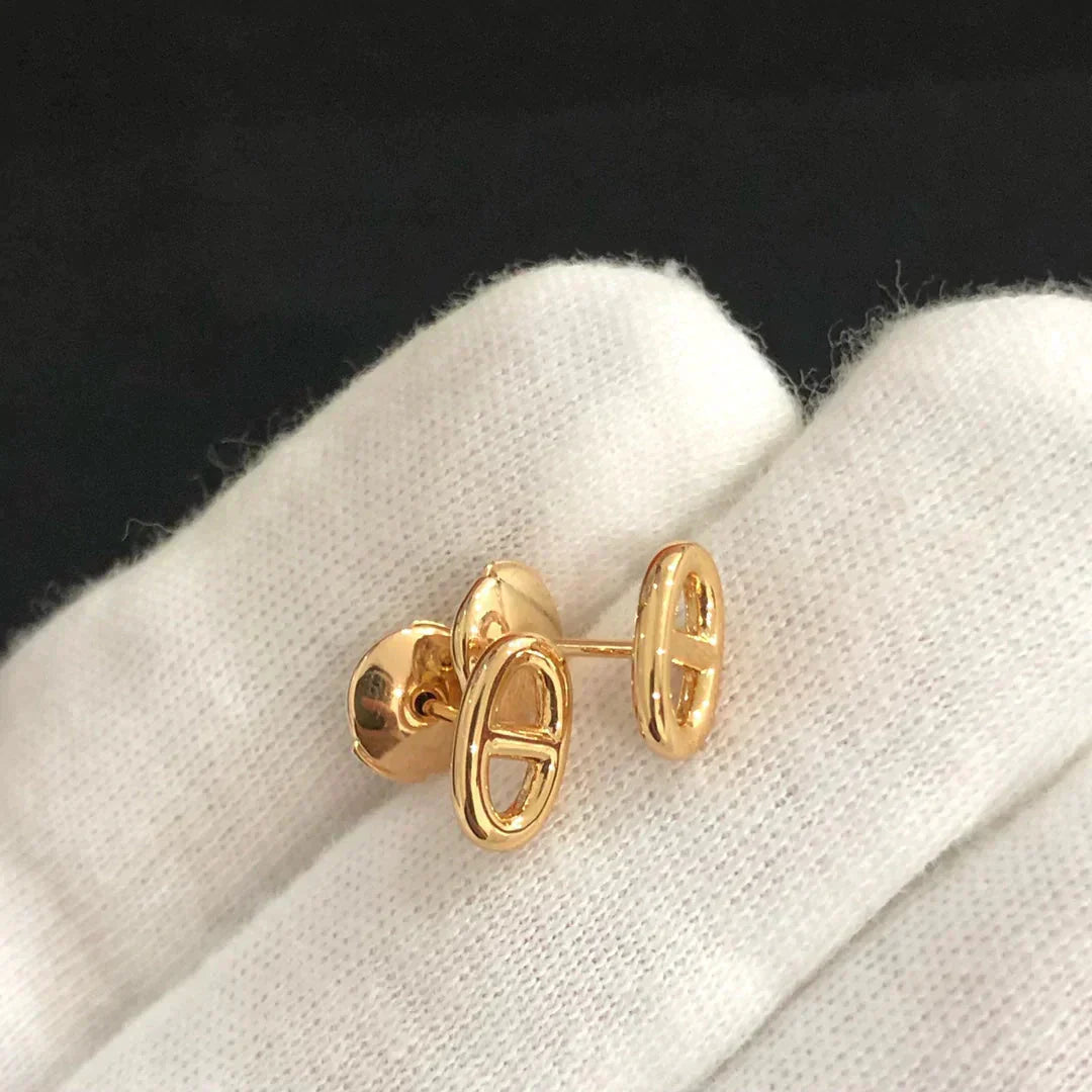 [⭐Glow]CHAINE SMALL EARRINGS GOLD AND SILVER