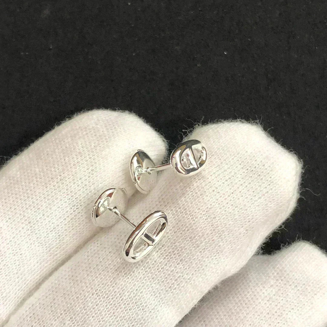 [⭐Glow]CHAINE SMALL EARRINGS GOLD AND SILVER