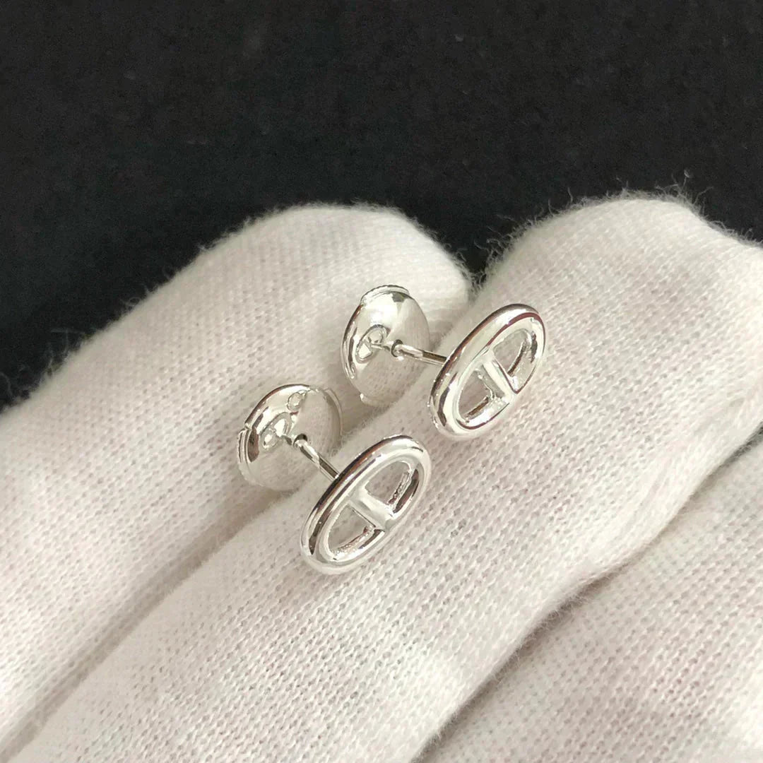 [⭐Glow]CHAINE SMALL EARRINGS GOLD AND SILVER