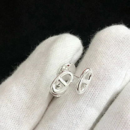 [⭐Glow]CHAINE SMALL EARRINGS GOLD AND SILVER